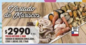 Coto Variado de mariscos congelados oferta
