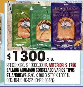 Coto Salmón ahumado congelado varios tipos st andrews oferta