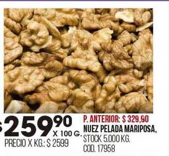 Coto Nuez pelada mariposa oferta