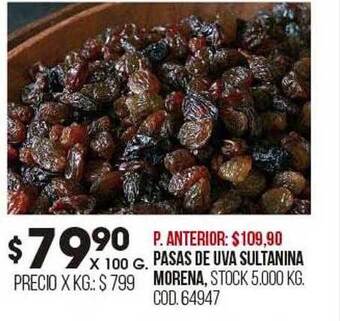 Coto Pasas de uva sultanina morena oferta