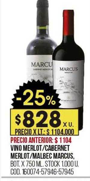 Coto Vino merlot cabernet merlot malbec marcus oferta