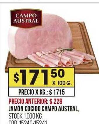 Coto Jamón cocido campo austral oferta