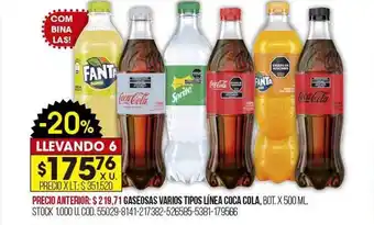 Coto Gaseosa varios tipos linéa coca cola oferta