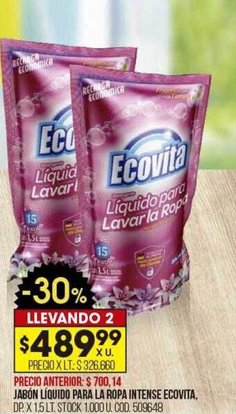 Coto Jabón liquido para la ropa intense ecovita oferta
