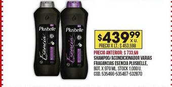 Coto Shampoo acondicionador varias fragancias esencia plusbelle oferta