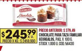 Coto Chocolate para taza familiar georgalos oferta