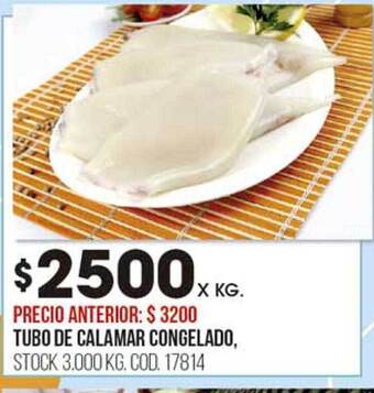 Coto Tubo de calamar congelado oferta