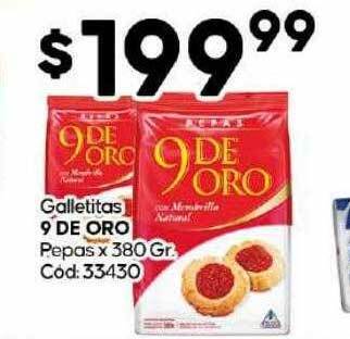 Diarco Galletitas 9 de oro pepas oferta