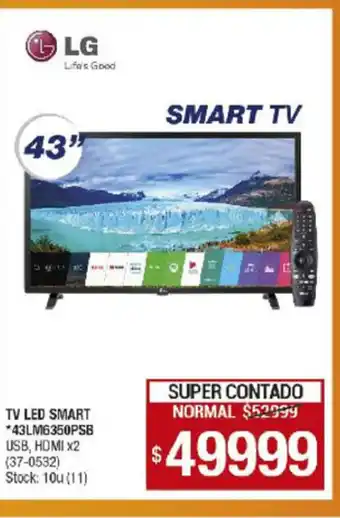 Lombardi LG Smart TV Led "43" LM6350PSB oferta