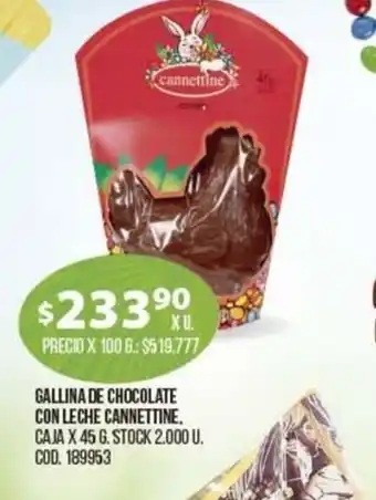 Coto Cannettine Gallina De Chocolate Con Leche x 45g oferta