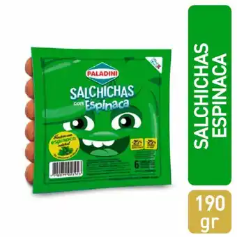 Supermercados Comodin Salchichas paladini espinaca 190gr oferta