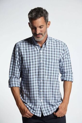 Macowens Camisa estampada blanca oferta