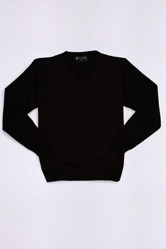 Macowens Sweater liso negro oferta