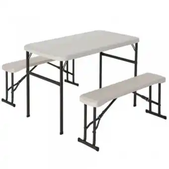 Tio Musa Combo mesa plegable de 105 cm + 2 bancos tm oferta