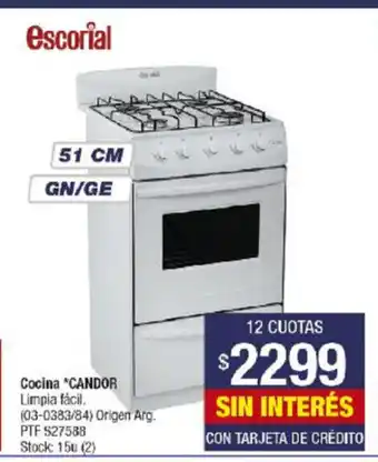 Lombardi Escorial Cocina "Candor 51 cm GN.GE oferta