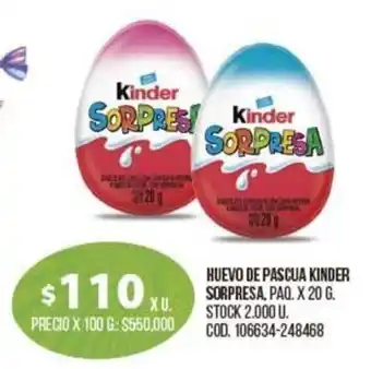 Coto Kinder Huevo De Pascua Con Juguete Sorpresa x 20g oferta