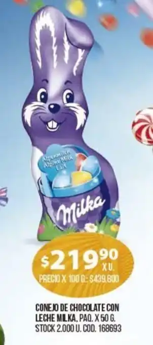 Coto Milka Conejo De Chocolate Con Leche x 50g oferta