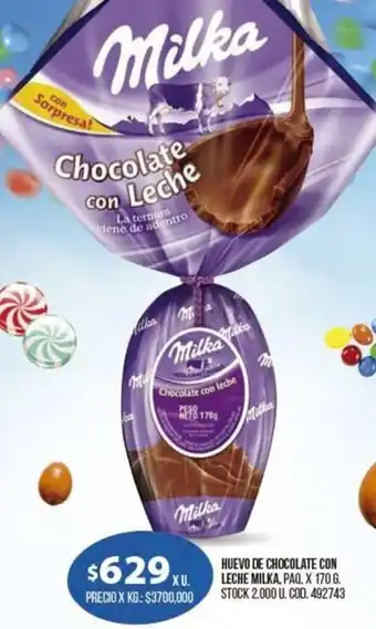 Coto Milka Huevo De Chocolate Con Leche x 170g oferta