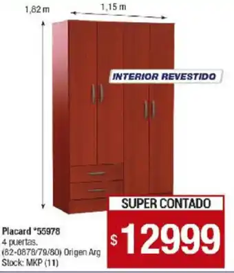 Placard 55978 4 puertas
