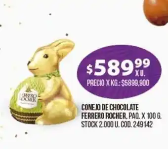 Coto Ferrero Rocher Conejo De Chocolate x 100g oferta