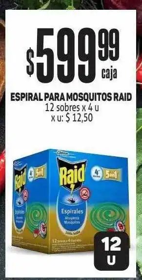 Makro Espiral para mosquitos raid oferta