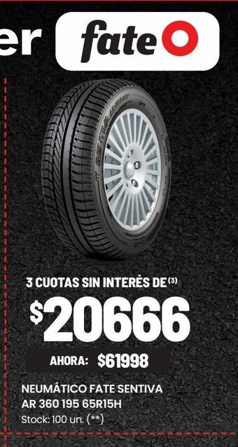Changomas Neumático fate sentiva ar 360 195 65r15h oferta