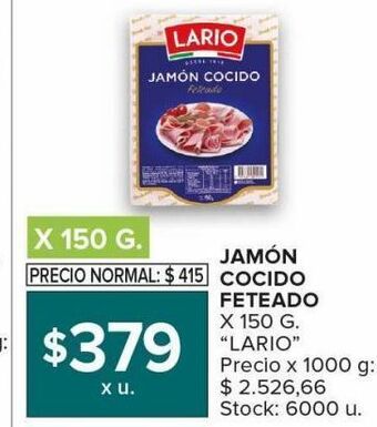 Carrefour Maxi Jamón cocido feteado oferta