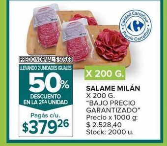 Carrefour Maxi Salame milán oferta