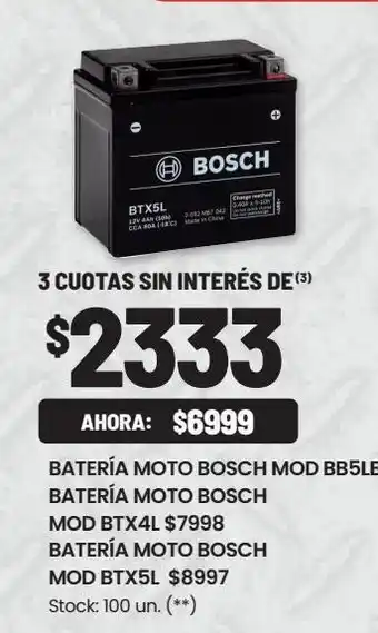 Changomas Batería moto bosch mod bb5lb oferta