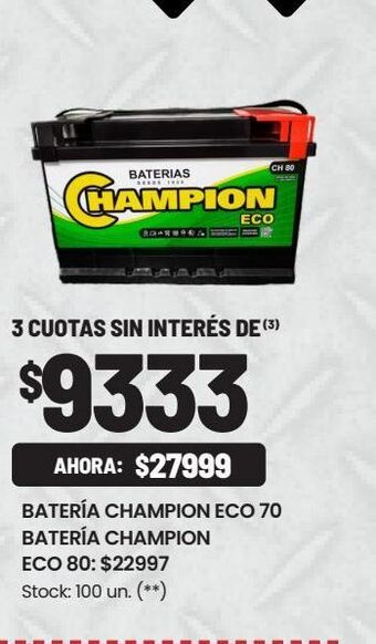 Changomas Batería champion eco 70 oferta