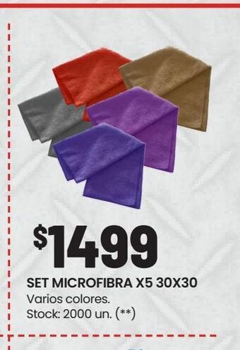 Changomas Set microfibra x5 30x30 oferta