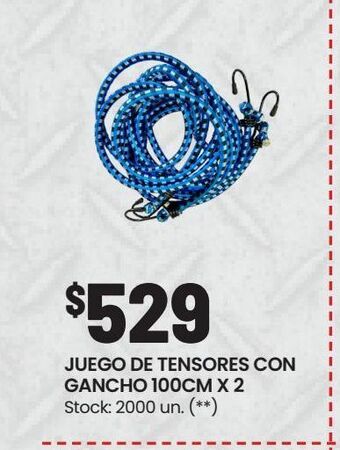 Changomas Juego de tensores con gancho 100cm x 2 oferta