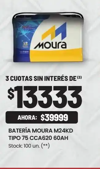 Walmart Batería moura oferta