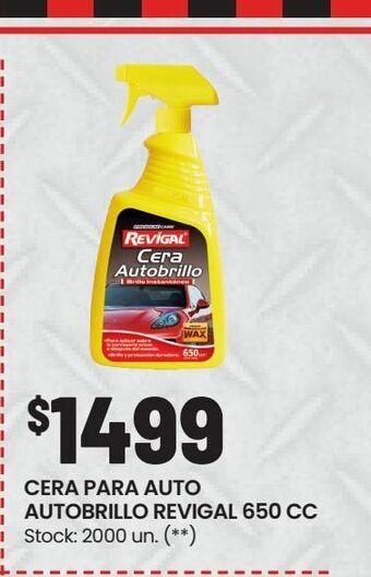 Changomas Cera para auto autobrillo revigal 650 cc oferta