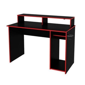 Cetrogar Escritorio gamer negro y rojo centro estant oferta