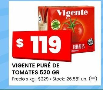 Changomas Vigente puré de tomates 520 gr oferta