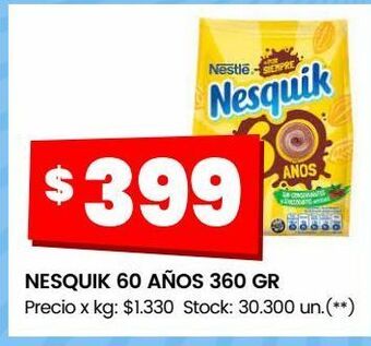 Changomas Nesquik 60 años 360 gr oferta