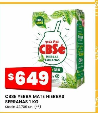 Changomas Cbse yerba mate hierbas serranas 1 kg oferta