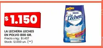 Changomas Leche en polvo la lechera oferta