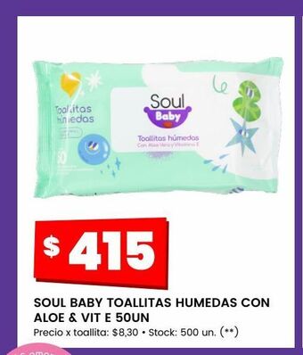 Changomas Soul baby toallitas humedas con aloe & vit e 50un oferta
