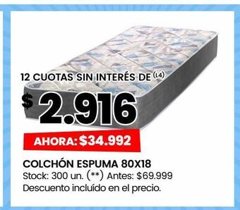 Changomas Colchón espuma 80x18 oferta