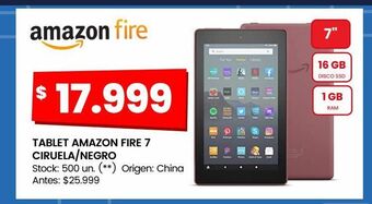 Changomas Tablet amazon fire 7 ciruela/negro oferta
