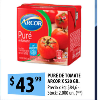 Punto Mayorista Purè de Tomate Arcor x 520 gr oferta