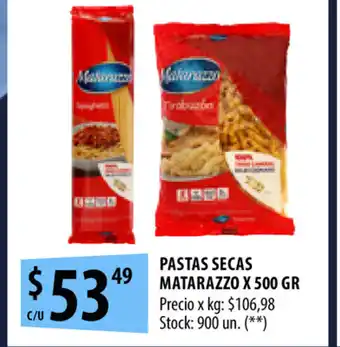 Punto Mayorista Pastas Secas Matarazzo x 500 gr oferta