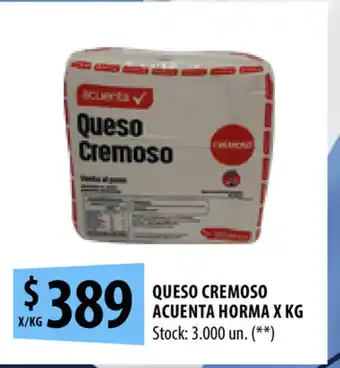 Punto Mayorista Queso Cremoso Acuenta Horma x kg oferta
