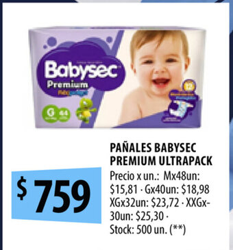 Punto Mayorista Pañales Babysec Premium Ultrapack oferta
