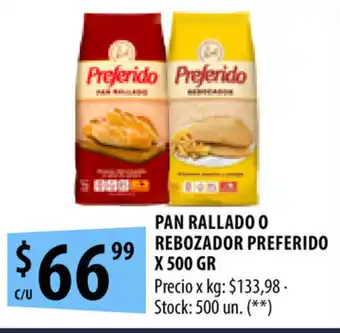 Punto Mayorista Pan Rallado o Rebozador Preferido x 500 gr oferta
