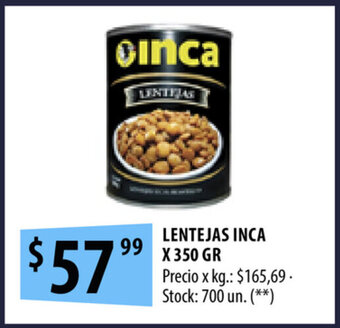 Punto Mayorista Lentejas Inca x 350 gr oferta