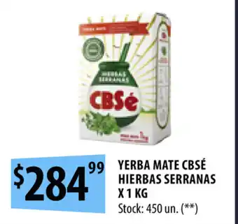 Punto Mayorista Yerba Mate CBSè Hierbas Serranas x 1 kg oferta