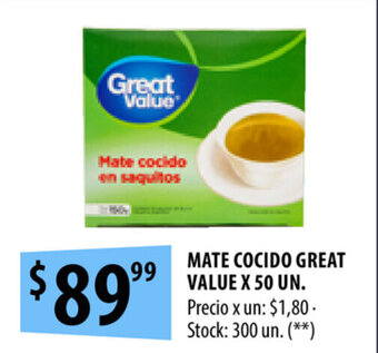 Punto Mayorista Mate Cocido Great Value x 50 un oferta